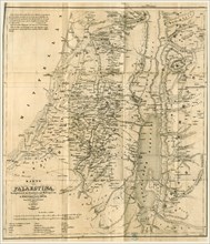 Map, Biblical Researches in Palestine, Mount Sinai, A journal of travels in the year 1838, by E.