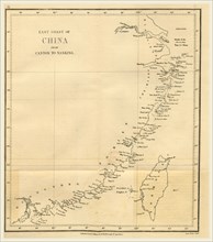 Topographical Map of the East coast of China from Canton to Nanking. Narrative of the Voyages and