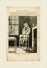The Political drama. A series of caricatures, 'John Bull or an Englishman's fireside!' In a room an
