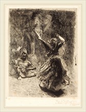 Albert Besnard, The Dancer of Tanjore (La bayadÃ¨re de Tanjore), French, 1849-1934, 1914, etching