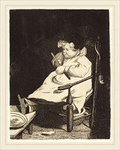 FranÃ§ois Bonvin (French, 1817-1887), Le Dessert, 1862, etching on laid paper