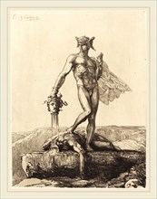 FranÃ§ois-Nicolas Chifflart, Perseus, French, 1825-1901, 1865, etching with drypoint on laid paper
