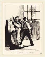 Honoré Daumier (French, 1808-1879), Les réjouissances de Juillet vues de Ste. Pélagie, 1834,