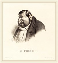 Honoré Daumier (French, 1808-1879), Fruchard, en buste, 1833, lithograph