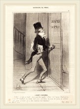 Honoré Daumier (French, 1808-1879), L'Agent d'affaires, 1842, lithograph on newsprint