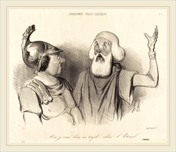 Honoré Daumier (French, 1808-1879), Oui je viens, dans son temple, 1841, lithograph on newsprint