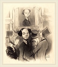 Honoré Daumier (French, 1808-1879), Charmé de se voir exposé, 1841, lithograph