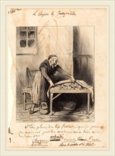 Honoré Daumier (French, 1808-1879), V'la plus de six francs que je perds, 1843, lithograph