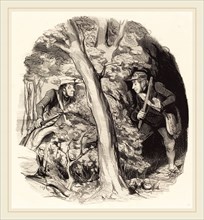 Honoré Daumier (French, 1808-1879), La Rencontre sous bois, 1844, lithograph