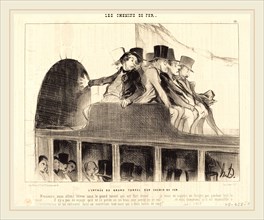 Honoré Daumier (French, 1808-1879), L'Entrée du Grand tunnel d'un chemin de fer, 1843, lithograph
