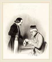 Honoré Daumier (French, 1808-1879), L'Escompte d'un billet, 1844, lithograph