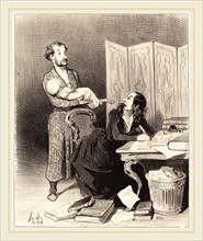 Honoré Daumier (French, 1808-1879), Emportez donc Ã§a plus loin impossible de travailler, 1844,