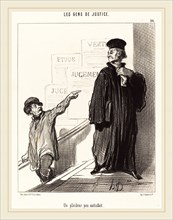 Honoré Daumier (French, 1808-1879), Un Plaideur peu satisfait, 1846, lithograph