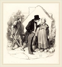 Honoré Daumier (French, 1808-1879), Est-ce que votre mari serait jaloux, 1845, lithograph
