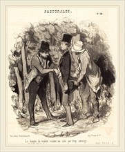 Honoré Daumier (French, 1808-1879), Le Danger de visiter un site par trop sauvage, 1845, lithograph