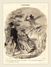 Honoré Daumier (French, 1808-1879), Que nous sommes bÃªtes d'avoir une peur pareille, 1845,