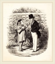 Honoré Daumier (French, 1808-1879), Monsieur voila vingt ans que je poursuis l'union de, 1846,