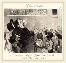 Honoré Daumier (French, 1808-1879), Un Surveillant obligé de fermer l'oeil, 1845, lithograph