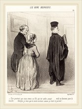 Honoré Daumier (French, 1808-1879), Dire que nous avons un fils qui est avocat, 1846, lithograph