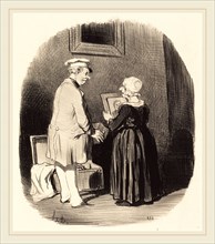 Honoré Daumier (French, 1808-1879), Tiens, ma femme, v'la mon portrait, 1846, lithograph