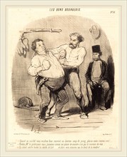 Honoré Daumier (French, 1808-1879), Quand en société vous voudrez bien recevoir un coup, 1847,