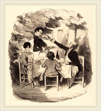 Honoré Daumier (French, 1808-1879), Ah! il est frais mais t'nez donc garÃ§on, 1846, lithograph