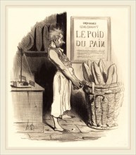 Honoré Daumier (French, 1808-1879), Pour lors nous sommes dans le pétrin, 1840, lithograph