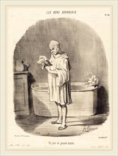 Honoré Daumier (French, 1808-1879), Un Jour de grande toilette, 1847, lithograph on newsprint