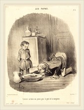Honoré Daumier (French, 1808-1879), Comment on donne le goÃ»t de la navigation, 1846, lithograph on
