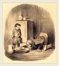 Honoré Daumier (French, 1808-1879), Comment on donne le goÃ»t de la navigation, 1846, lithograph