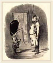 Honoré Daumier (French, 1808-1879), Une Famille chez qui réside l'instinct guerrier, 1847,