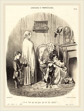 Honoré Daumier (French, 1808-1879), Je ne loue pas aux gens qui ont des enfants!, 1847, lithograph