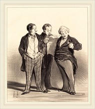 Honoré Daumier (French, 1808-1879), L'Interdiction du port des décorations, 1848, lithograph
