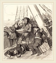Honoré Daumier (French, 1808-1879), Plusieurs gardes nationaux qui n'avaient pas songé, 1848,