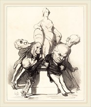 Honoré Daumier (French, 1808-1879), Ils prétendent qu'ils la soutiennent, 1849, lithograph