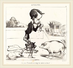 Honoré Daumier (French, 1808-1879), Le Jeune Estancelin est obligé de rentrer en classe!, 1849,