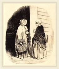 Honoré Daumier (French, 1808-1879), Oui, madame Chaboulard vingt-quatre épiciers [recto], 1850,