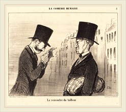 Honoré Daumier (French, 1808-1879), La Rencontre du tailleur, 1853, lithograph