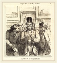 Honoré Daumier (French, 1808-1879), La promenade du Critique influent, published 1865, lithograph