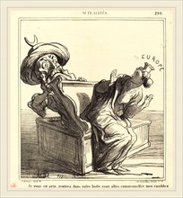 Honoré Daumier (French, 1808-1879), Je vous en prie, rentrez dans votre boite, 1869, lithograph on