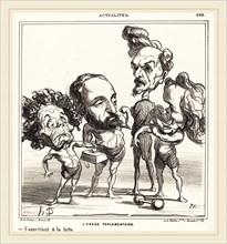 Honoré Daumier (French, 1808-1879), L'ArÃ¨ne parlementaire, 1870, lithograph