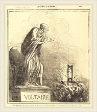 Honoré Daumier (French, 1808-1879), Le défenseur de Calas consolé, 1871, gillotype on newsprint