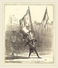 Honoré Daumier (French, 1808-1879), Regardez, mais n'y touchez pas!, 1871, gillotype on newsprint