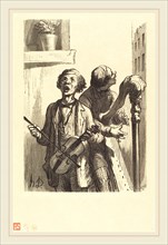 Charles Maurand after Honoré Daumier (French, active 1863-1881), Les Chanteurs de rue, 1862, wood