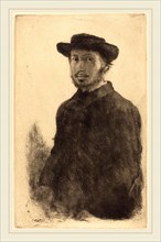 Edgar Degas (French, 1834-1917), Self-Portrait (Edgar Degas, par lui-mÃªme), probably 1857, etching