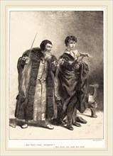 EugÃ¨ne Delacroix (French, 1798-1863), Polonius and Hamlet (Act II, Scene II), 1834-1843,