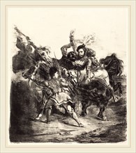 EugÃ¨ne Delacroix (French, 1798-1863), Weislingen Attacked by the Forces of Goetz (Weislingen