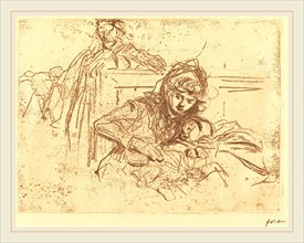 Jean-Louis Forain, Evidence at the Hearing (first plate), French, 1852-1931, 1908, soft-ground