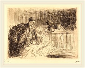 Jean-Louis Forain, The Lawyer Talking to the Prisoner (second plate), French, 1852-1931, 1909,