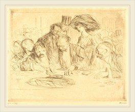 Jean-Louis Forain, At the Gambling Table (second plate), French, 1852-1931, 1909, etching